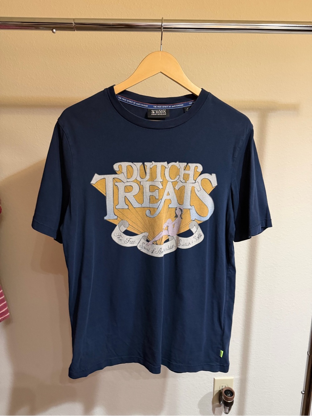 Scotch & Soda Men’s M Navy Dutch Treats Graphic T-Shirt